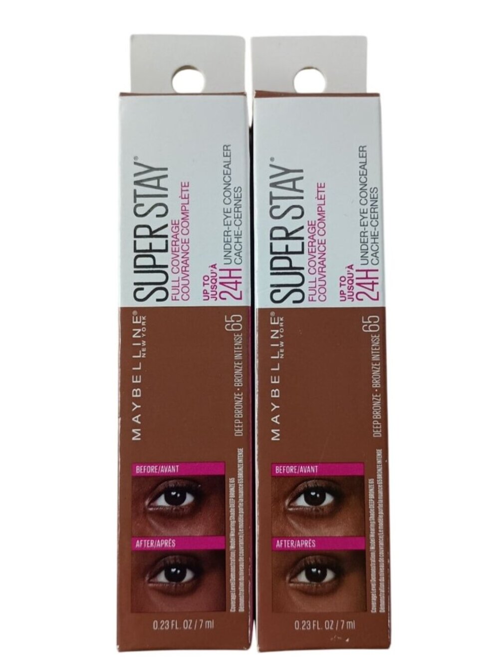 Lot Of 2 Maybelline Super Stay Under Eye Concealer 65 Deep Bronze 0.23fl.oz. New